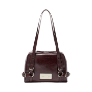 Matin Kim Biker Detail Square Shoulder Bag Brown