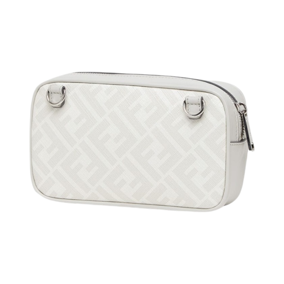 펜디 FF 패브릭 스몰 카메라 케이스 벨트백 화이트(Fendi FF Fabric Small Camera Case Belt Bag White) - 2