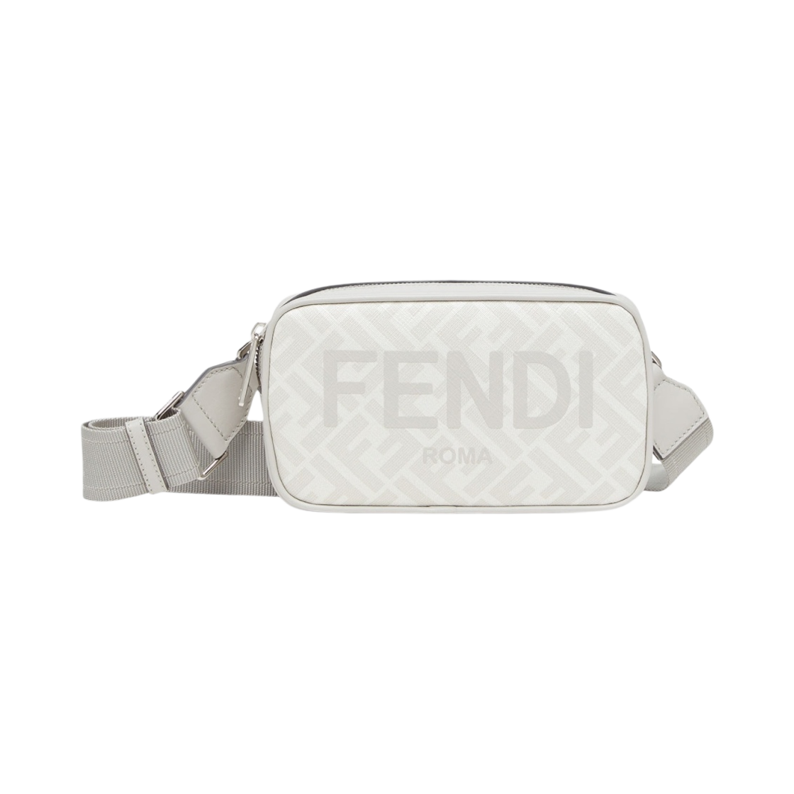 펜디 FF 패브릭 스몰 카메라 케이스 벨트백 화이트(Fendi FF Fabric Small Camera Case Belt Bag White) - 1