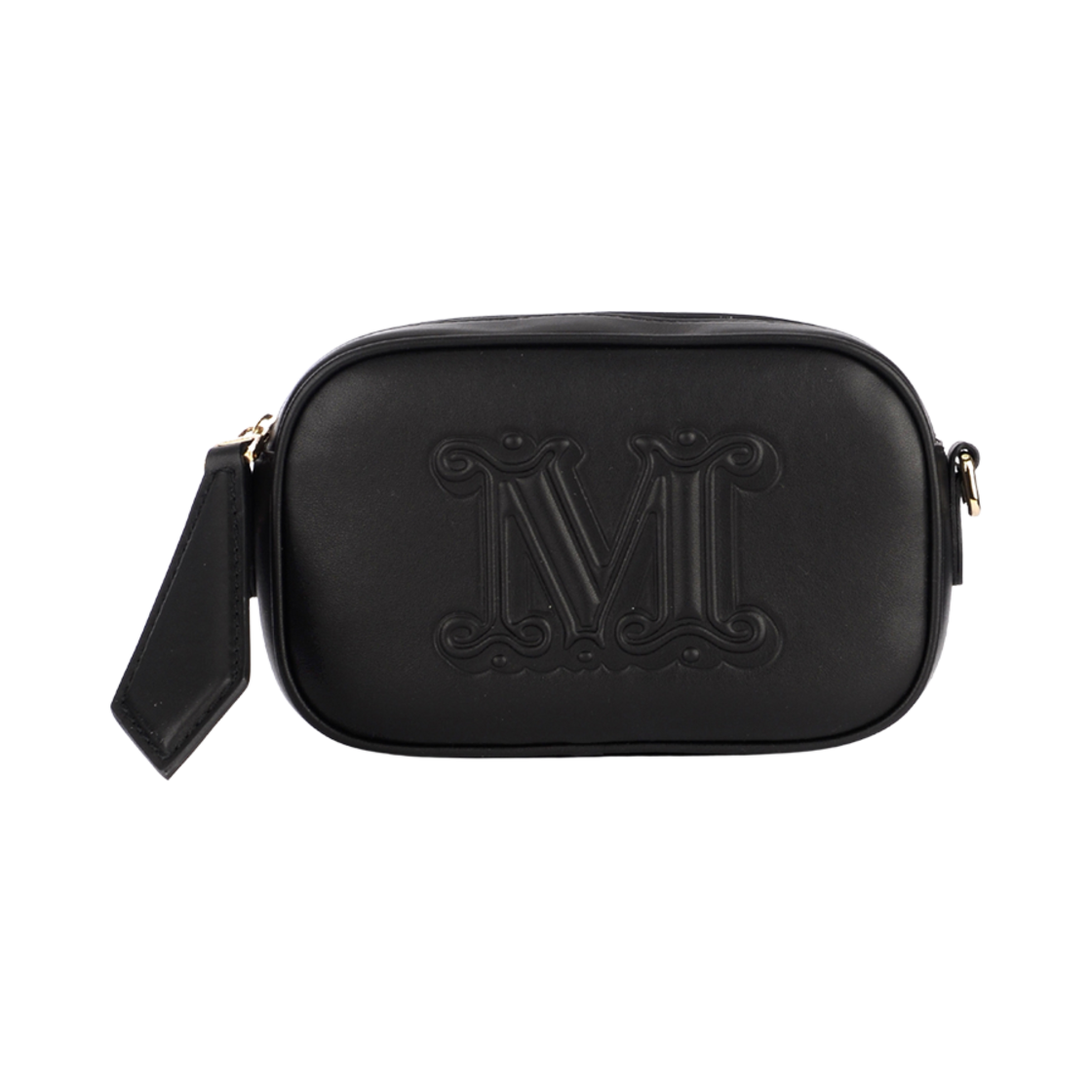 ELSA-007 Max Mara Elsa Leather Crossbody Bag Black