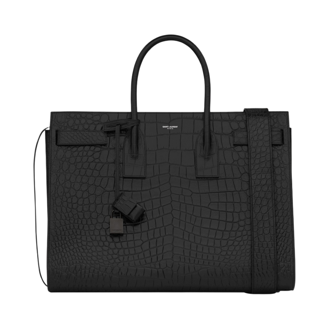 생로랑 삭 드 주르 라지 크로커다일 엠보스 레더 블랙(Saint Laurent Sac De Jour Large in Crocodile-Embossed Leather Black) - 1