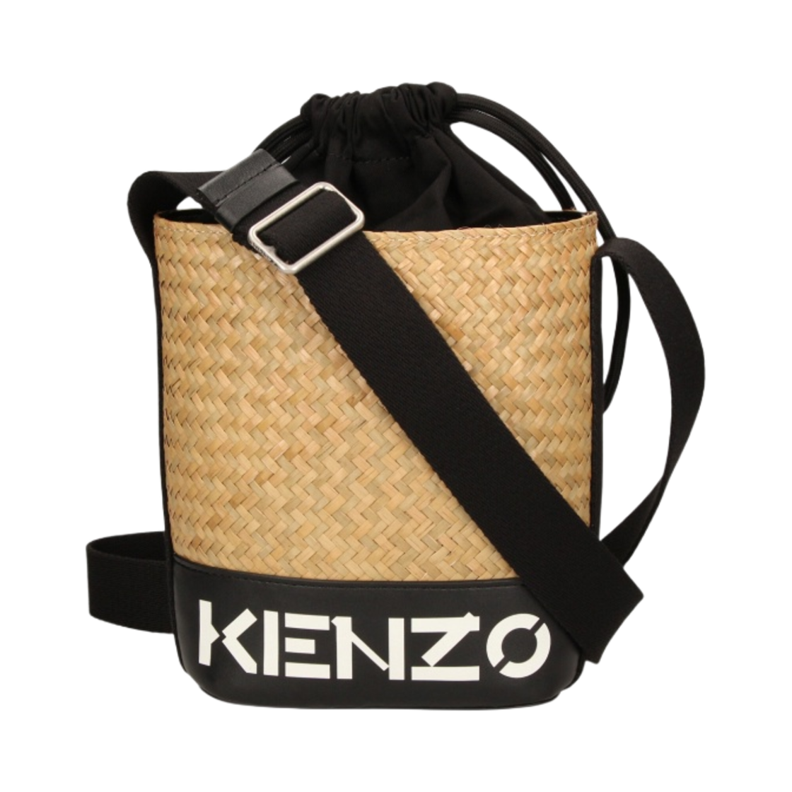 겐조 라피아 로고 토트백 블랙(Kenzo Raffia Logo Tote Bag Black) - 1