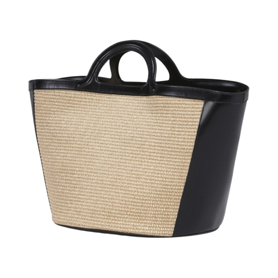 마르니 레더 & 라피아 트로피칼리아 라지백 샌드 스톰 블랙(Marni Leather & Raffia Tropicalia Large Bag Sand Storm Black) - 3