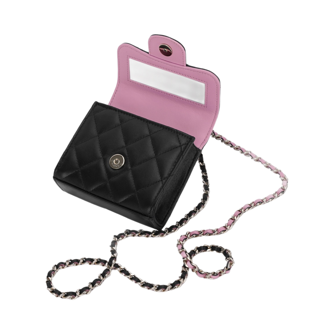 샤넬 체인 미니백 램스킨 & 골드 메탈 블랙 라일락(Chanel Clutch with Chain Lambskin & Gold Black Lilac) - 3