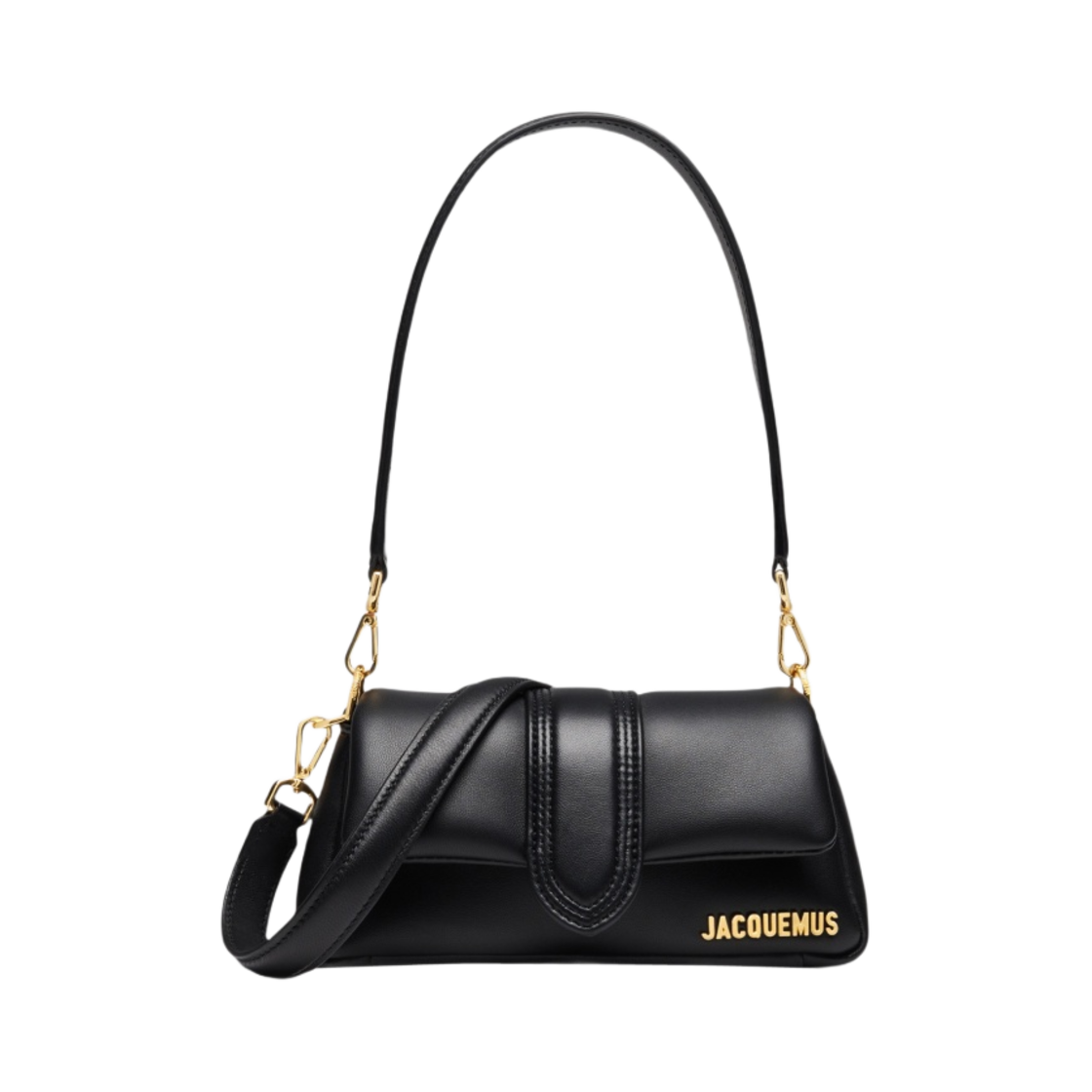 233BA335-3073-990 Jacquemus Le Petit Bambimou Mini Puffed Flap Bag Black