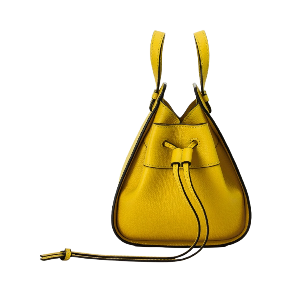 로에베 미니 해먹 드로우스트링백 페블 그레인 카프스킨 오커(Loewe Mini Hammock Drawstring Bag in Pebble Grain Calfskin Ochre) - 3
