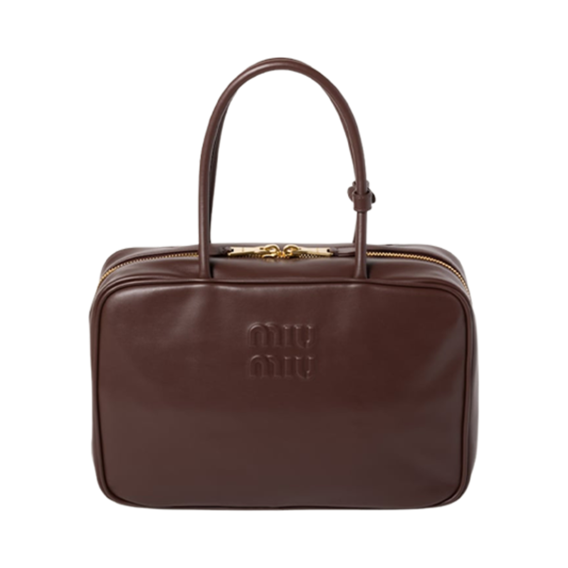 5BB117-2CRW-F0NBL Miu Miu Leather Beau Bag Briarwood