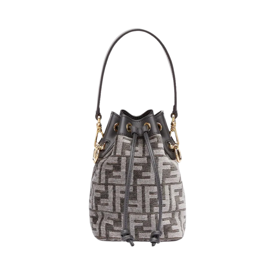 펜디 몬트레조 도브 그레이 테피스트리 패브릭 미니백 다크 그레이(Fendi Mon Tresor Dove Grey Tapestry Fabric Mini Bag Dark Grey) - 1