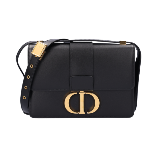 ITVUK8KNI3NR [B등급] DIOR Vintage 30 Montaigne Bag Box Calfskin Black Gold Hardware