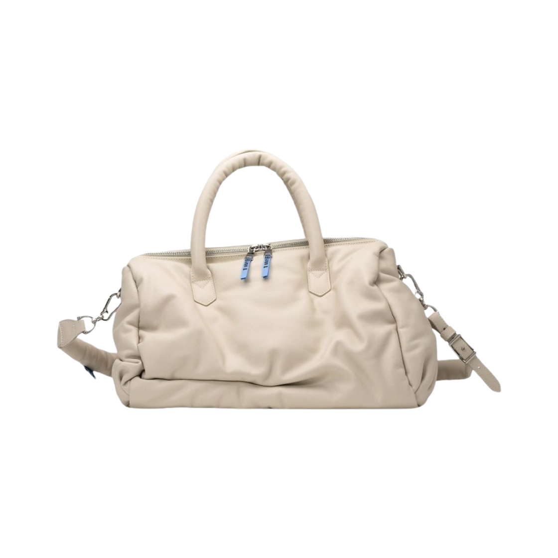 A11BG703-WHITE Maison Mihara Yasuhiro Puffer Boston Bag White