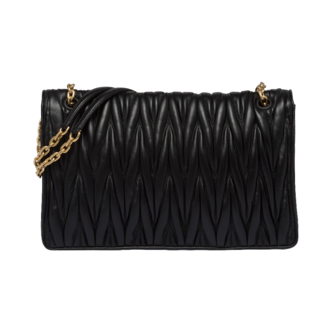 미우 미우 마틀라세 나파 레더 백 블랙(Miu Miu Matelasse Nappa Leather Bag Black) - 3
