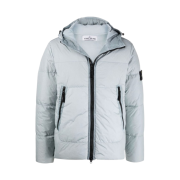 Stone Island 40123 Garment Dyed Crinkle Reps Down Jacket Light Grey - 21FW