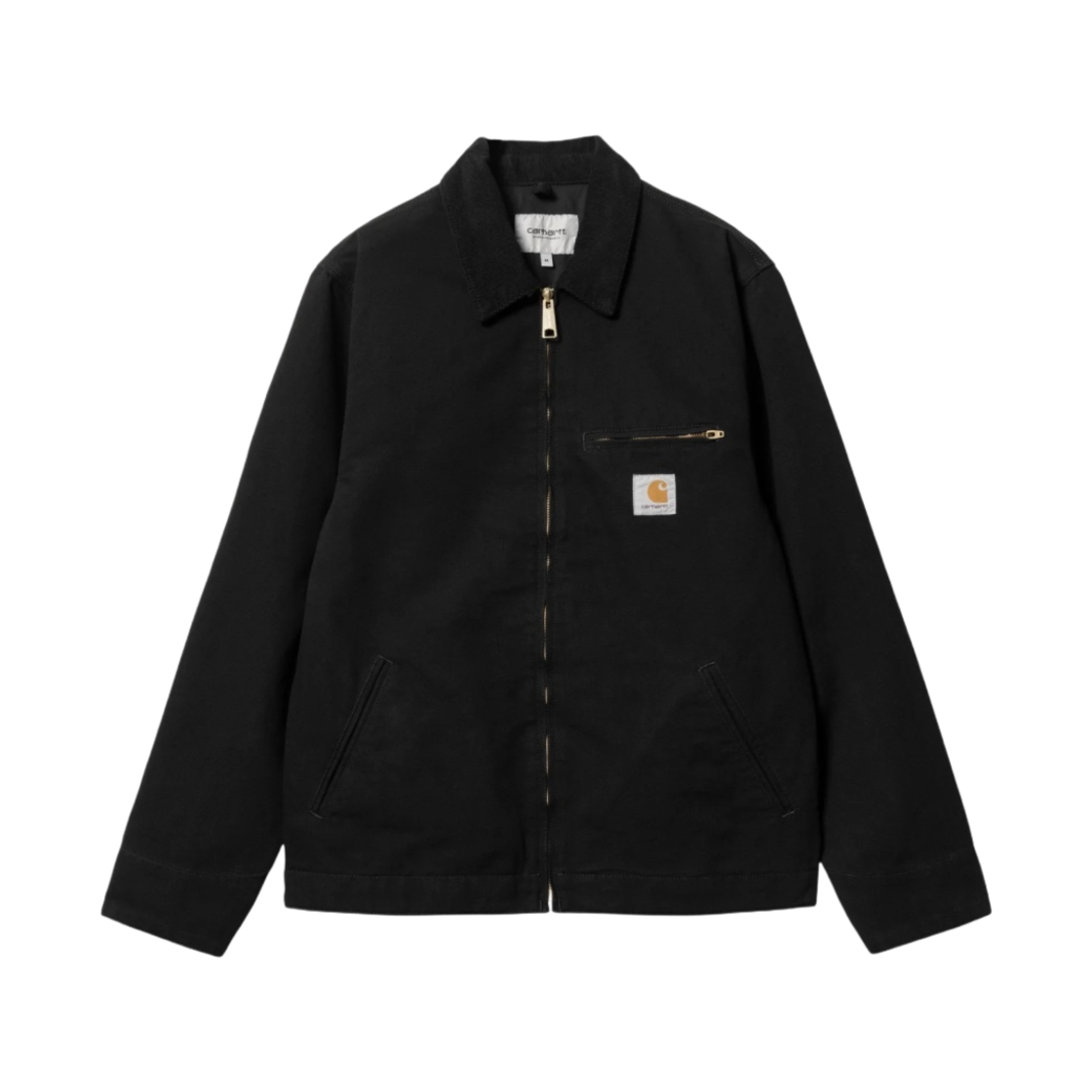 I032940-00E-02 Carhartt WIP Organic Cotton Dearborn Canvas Detroit Jacket Black Rinsed - Spring