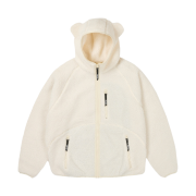 Palace Teddy Fleece Jacket Soft White - 24SS