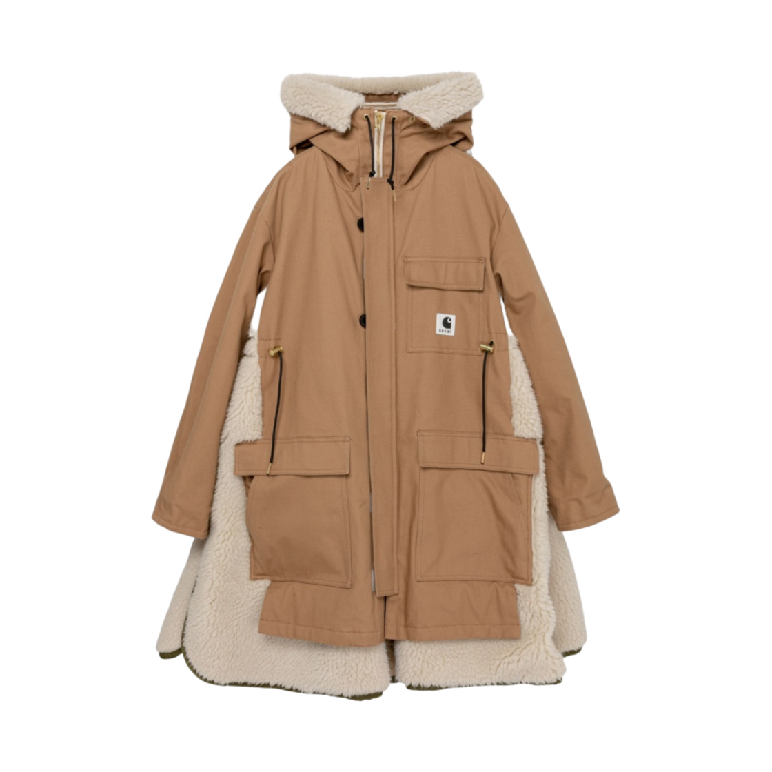 23-06740-651 (W) Sacai x Carhartt WIP Canvas Parka Siberian Beige