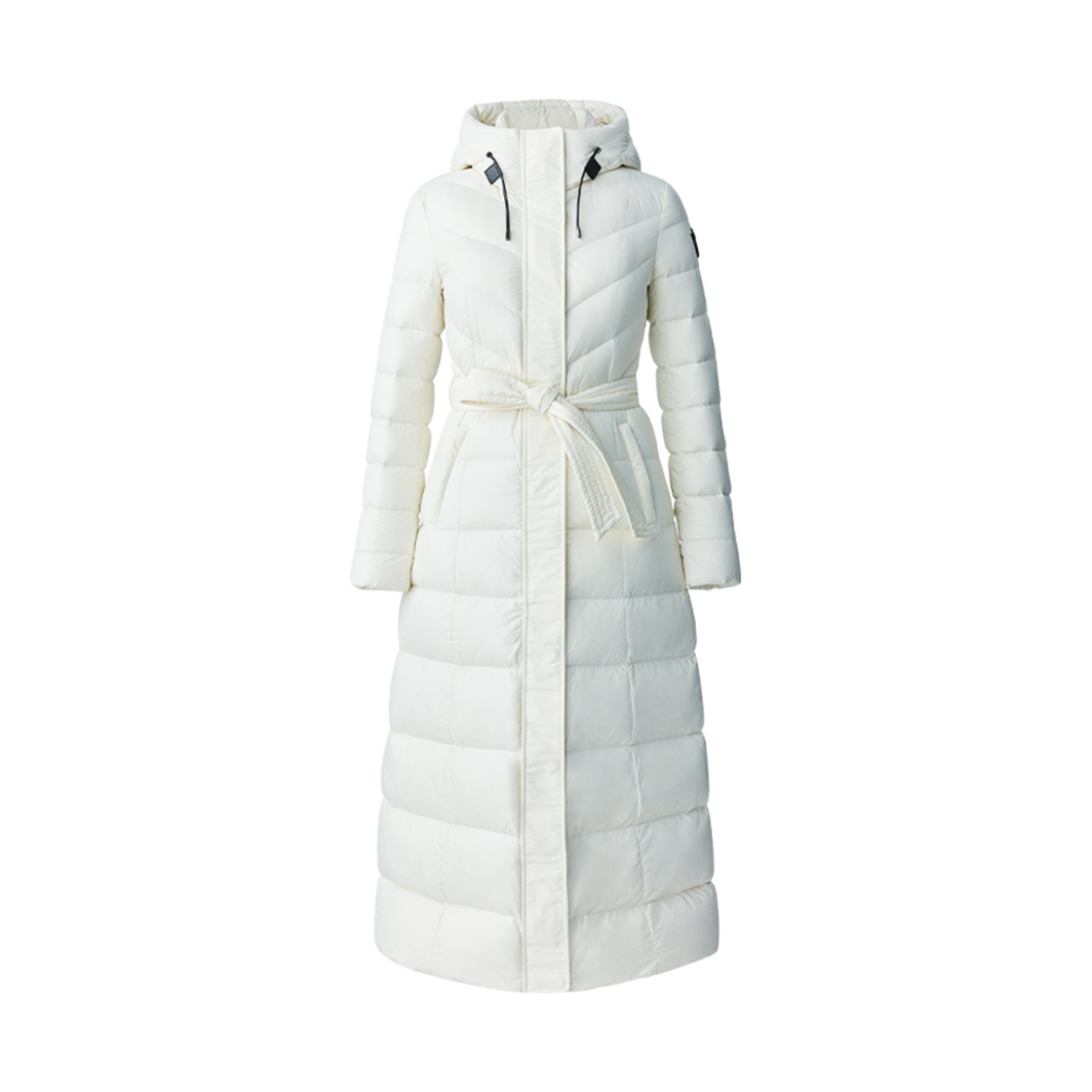 (W) 맥카지 칼리나 러스트러스 라이트 다운 맥시 코트 크림((W) Mackage Calina Lustrous Light Down Maxi Coat Cream)