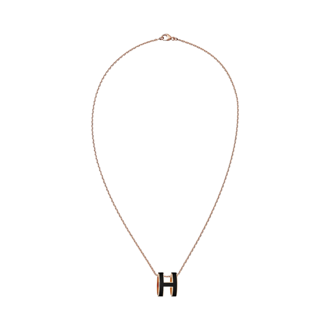 (W) 에르메스 팝아슈 펜던트 로즈 골드 하드웨어 & 누아