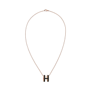 (W) Hermes Pop H Pendant Rose Gold & Noir