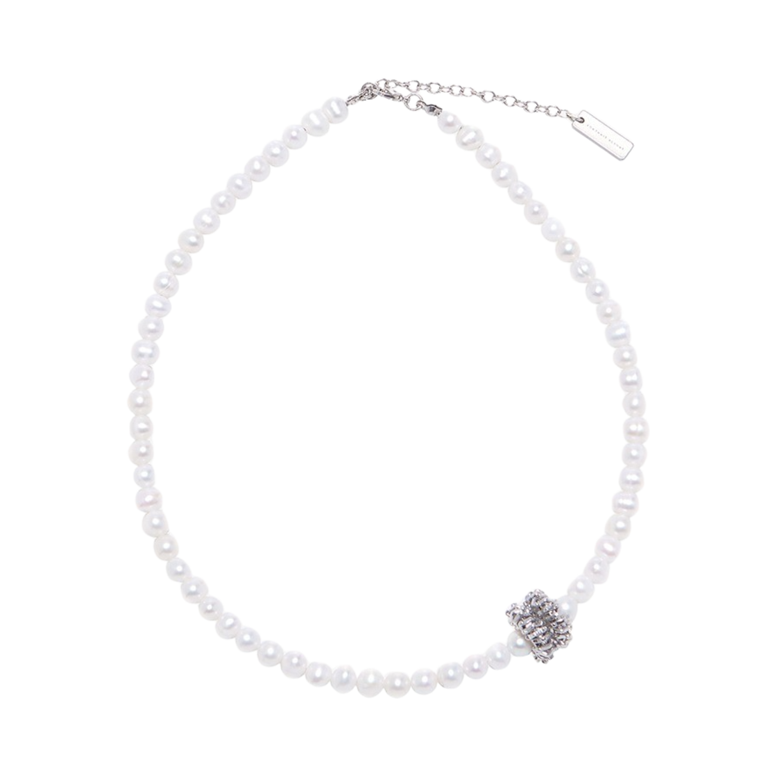 포트레이트 리포트 브로큰 스태츄 펄 네클리스 실버(Portrait Report Broken Staute Pearl Necklace Silver)