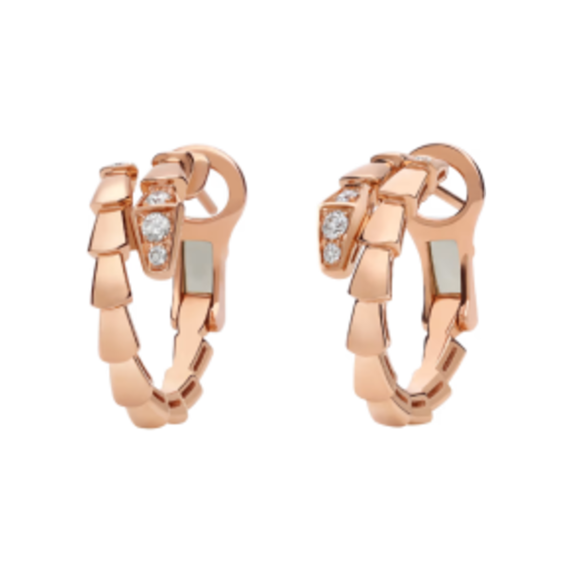 불가리 세르펜티 바이퍼 이어링 로즈 골드 다이아몬드(Bulgari Serpenti Viper Earrings Rose Gold Diamond)