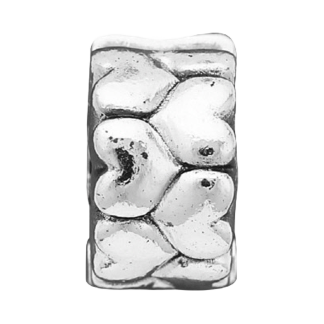 792828C00 (W) Pandora Heart Pattern Clip Charm Sterling Silver
