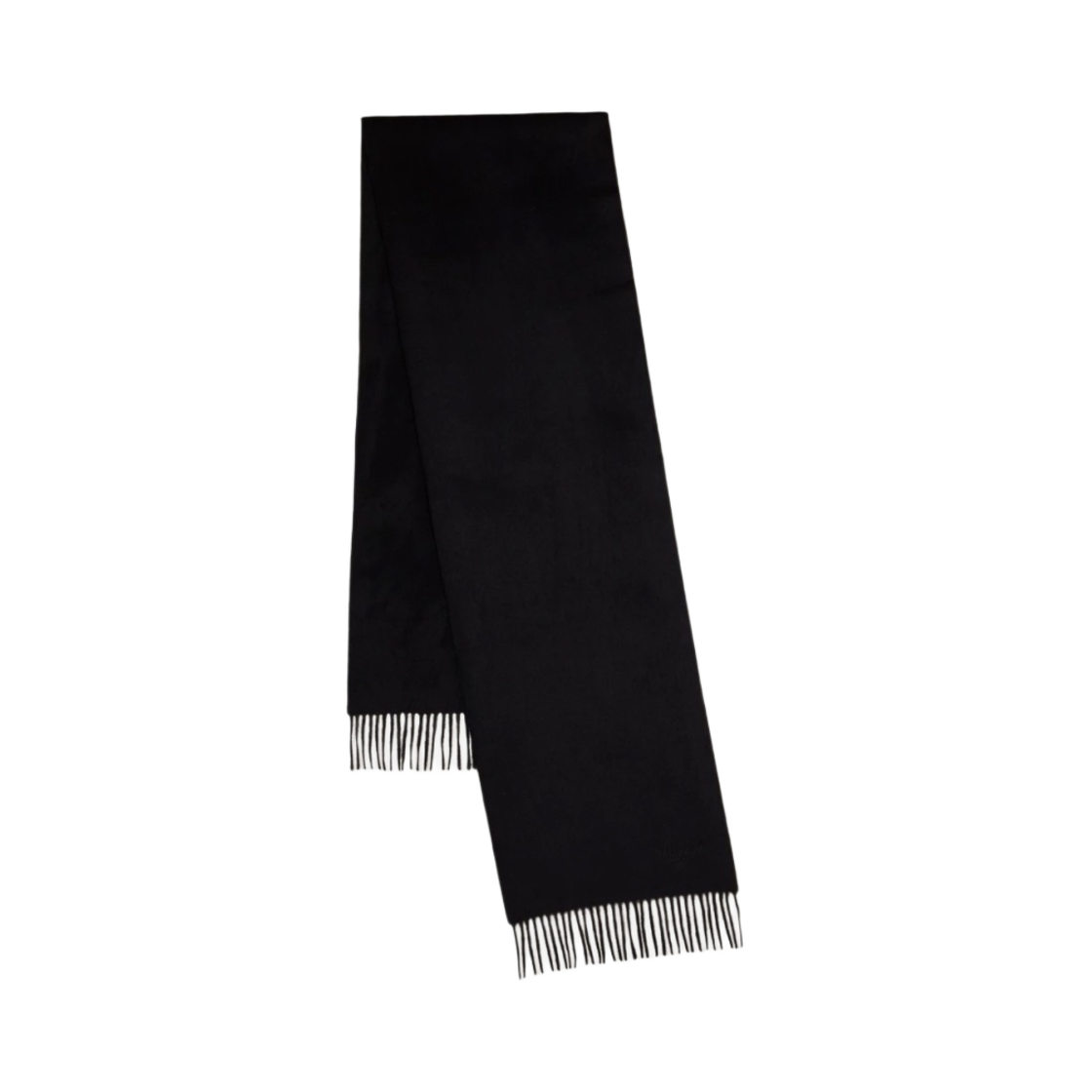 멀버리 메리노 울 자수 스몰 솔리드 스카프 블랙(Mulberry Merino Wool Embroidered Small Solid Scarf Black)