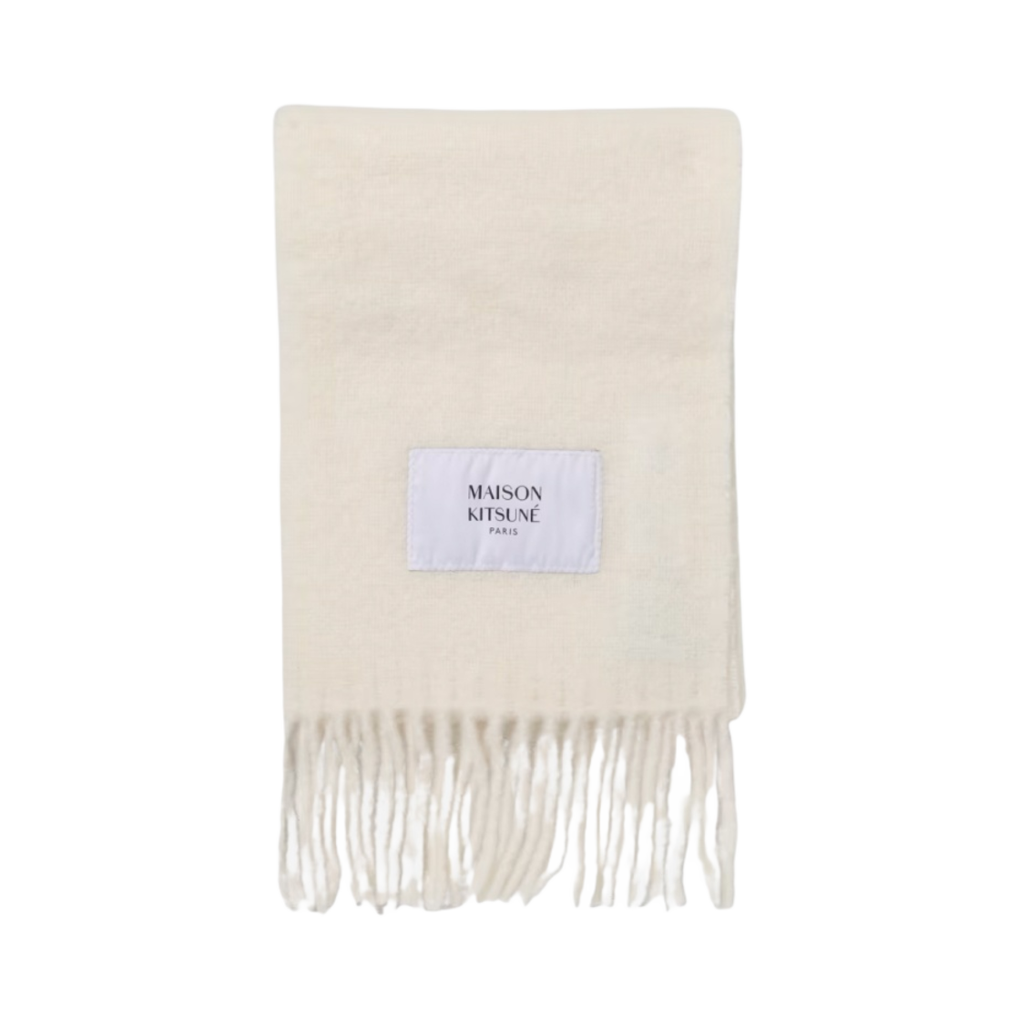 LM06206WA0022-P204 Maison Kitsune Baby Alpaca Plain Muffler Milk