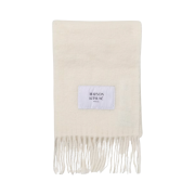 Maison Kitsune Baby Alpaca Plain Muffler Milk