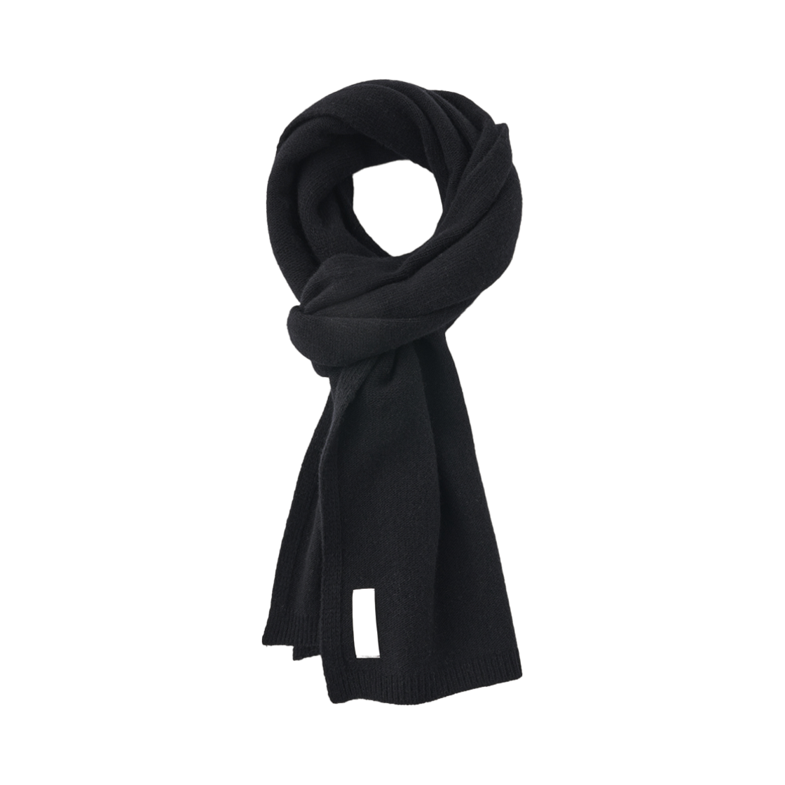 24WTAC001BK Blank03 Cashmere Blend Knit Muffler Black