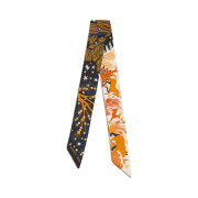 (W) Hermes Sous Le Charme D'Orphee Baguette Twilly Noir Orange Creme