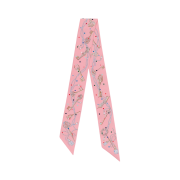 (W) Hermes Les Cles a Pois Twilly Rose Beige Multicolore