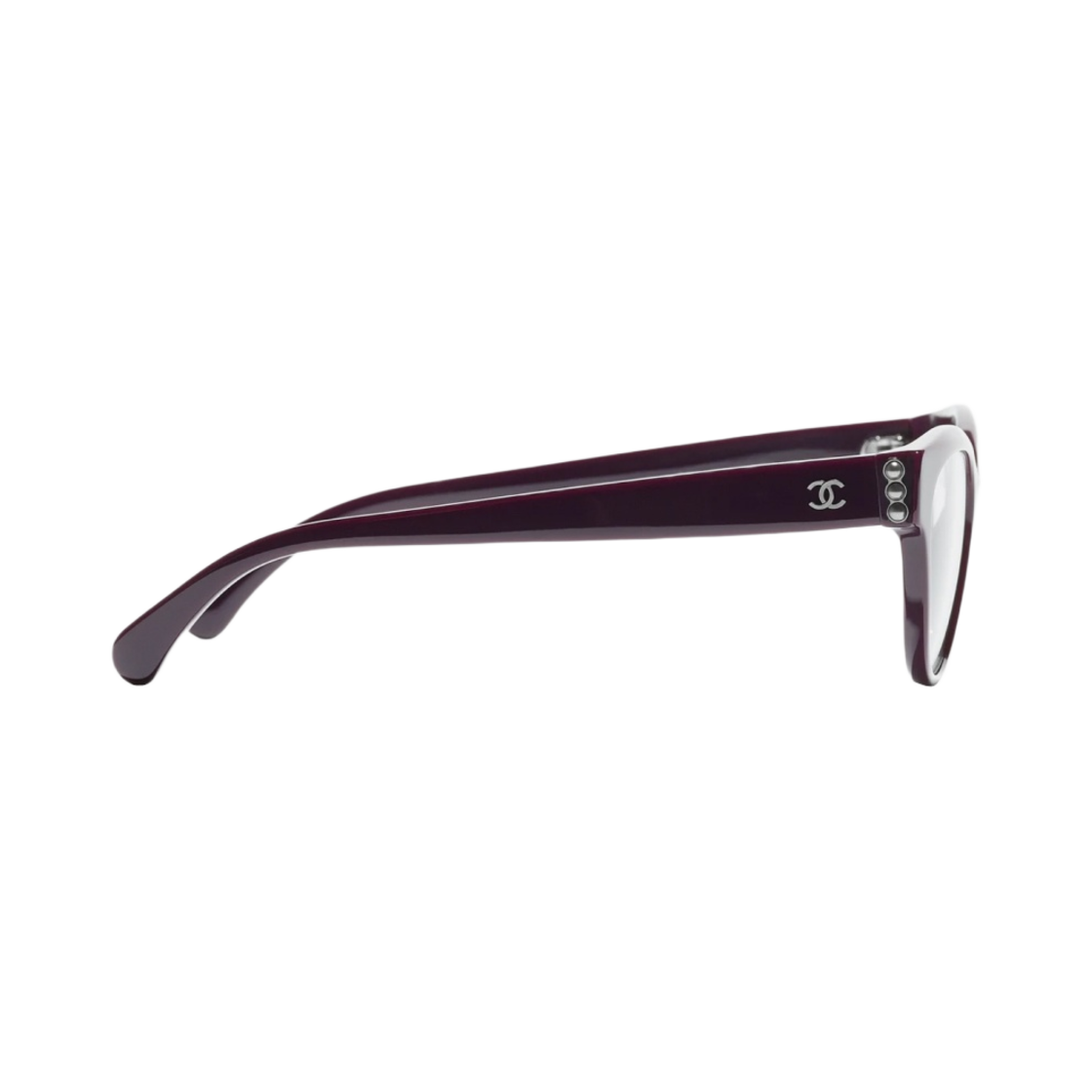 샤넬 버터플라이 프레임 아세테이트 글래스 펄 & 버건디(Chanel Butterfly Eyeglasses Acetate Glass Pearls & Burgundy) - 3