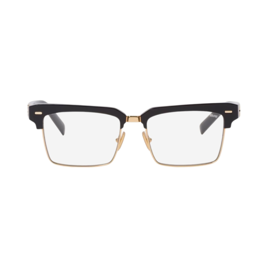 SMU10Z-S1AB-FE08N-C-054 (W) Miu Miu Runway Sunglasses Blue Lenses Black Acetate