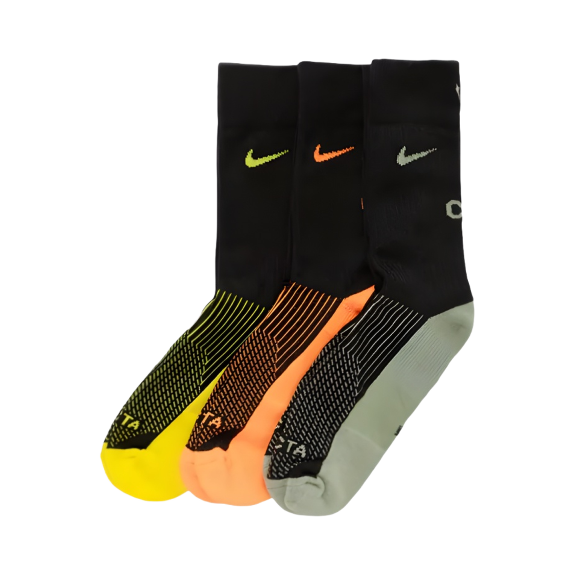 DD9240-909 Nike x Drake Nocta Crew Socks Black Multi Color (3 Pack) - 대표 이미지 #1