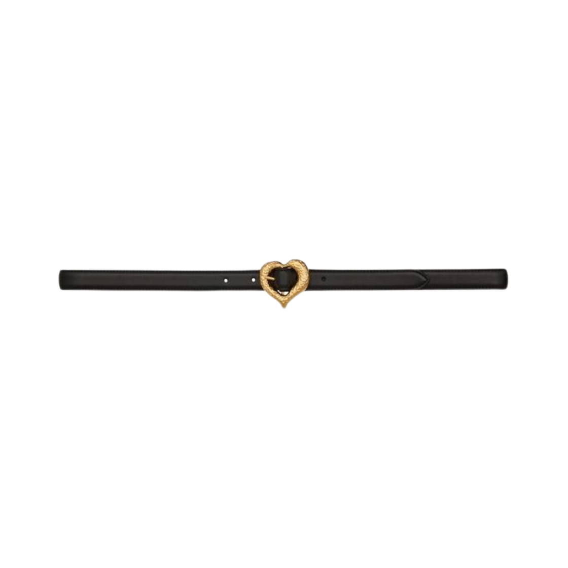 (W) 생로랑 하트 씬 벨트 램스킨 블랙((W) Saint Laurent Heart Thin Belt In Lambskin Black) - 1