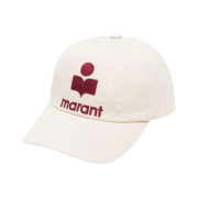 (W) Isabel Marant Tyron Logo Cap Ecru Red - 23SS