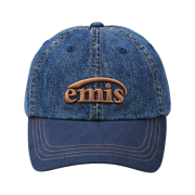Emis Washed Denim Ball Cap Blue Navy