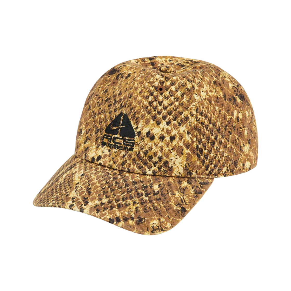 슈프림 x 나이키 ACG 데님 6-패널 캡 골드 스네이크스킨 - 22FW