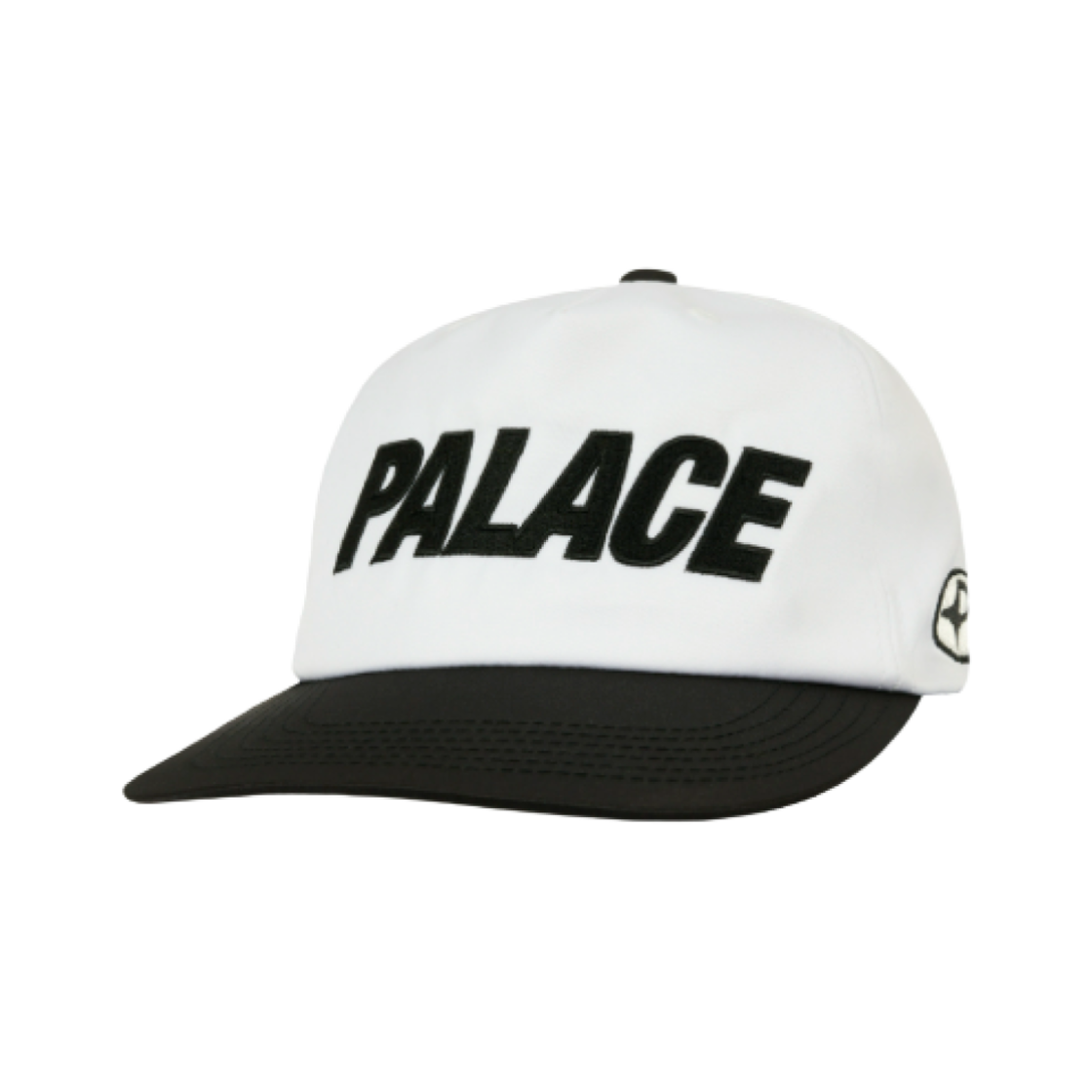 팔라스 폰트 5-패널 스냅백 화이트 블랙 - 25SS(Palace Font 5-Panel Snapback White Black - 25SS)