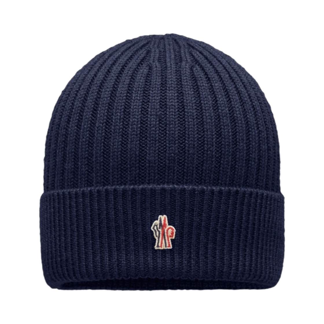몽클레르 립드 니트 울 비니 나이트 블루 - 22FW(Moncler Ribbed Knit Wool Beanie Night Blue - 22FW) - 1
