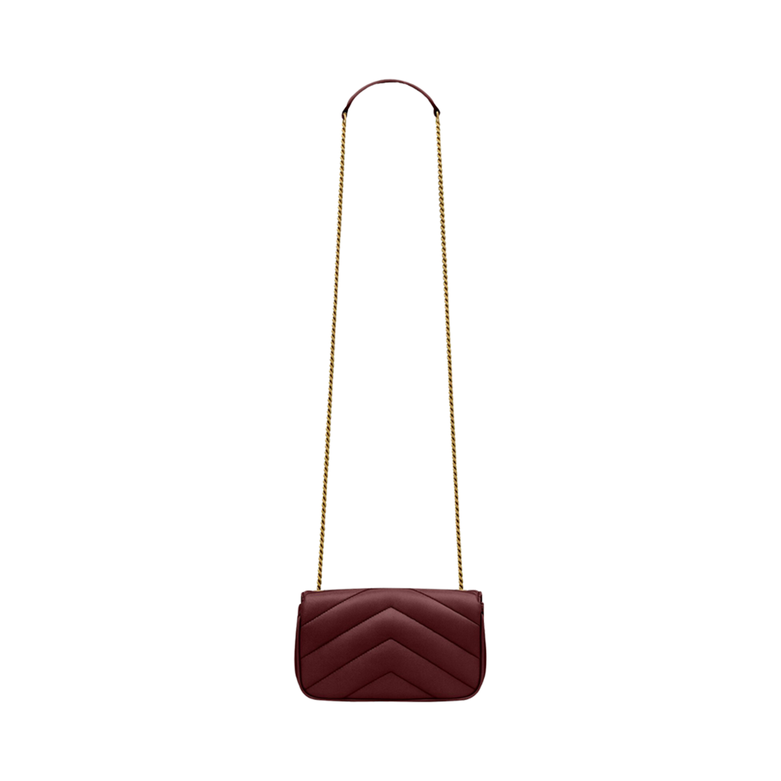 생로랑 루루 미니 램스킨 루즈 카베르네(Saint Laurent Loulou Mini in Lambskin Rouge Cabernet) - 2