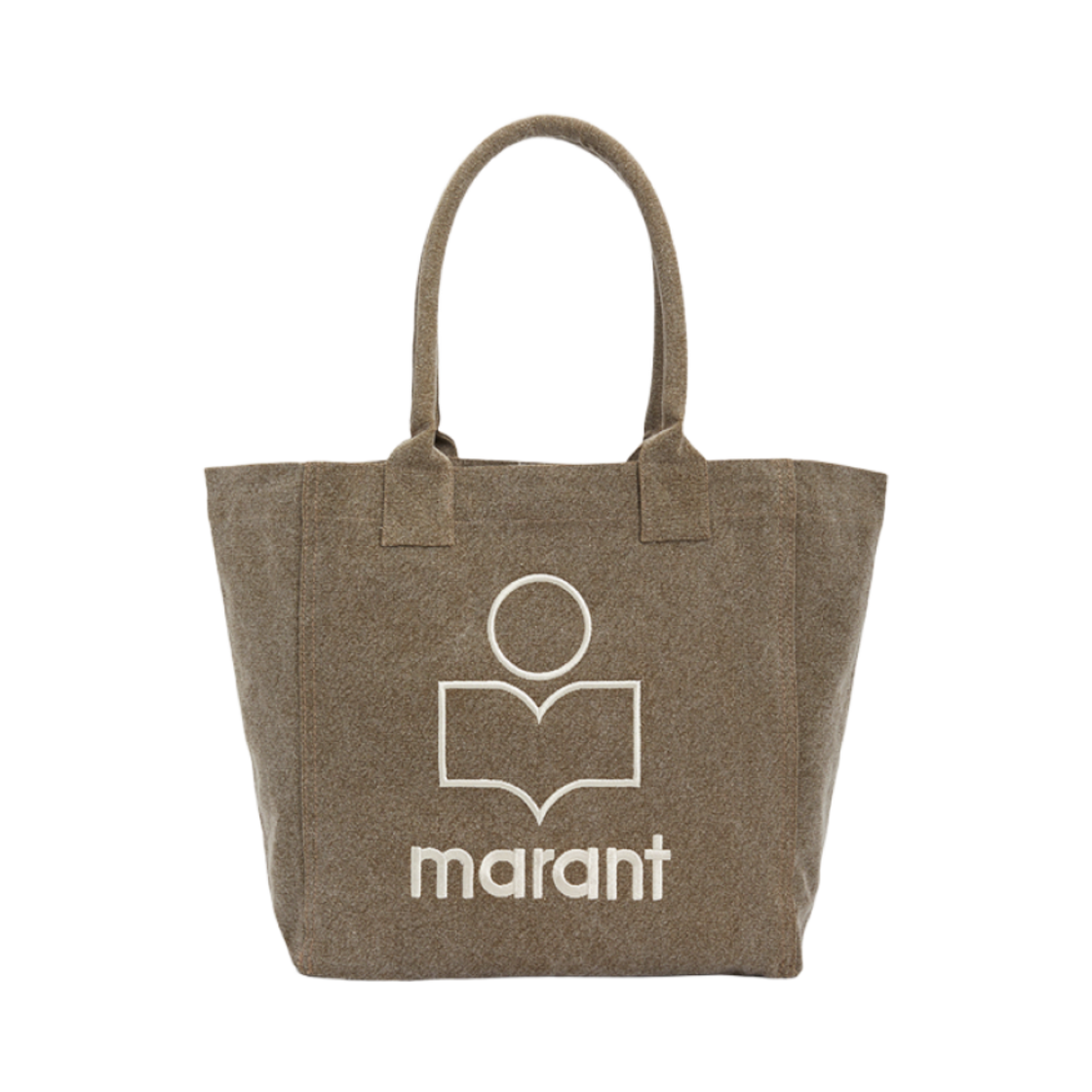 이자벨 마랑 스몰 옌키 로고 토트백 카키 브라운 - 25SS(Isabel Marant Small Yenky Logo Tote Bag Khaki Brown - 25SS) - 1