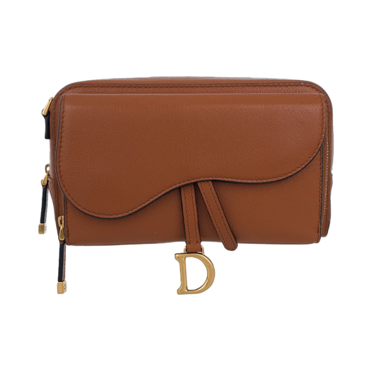 ITW2NUG958MC Dior Saddle Pouch Camel Brown Vintage Gold