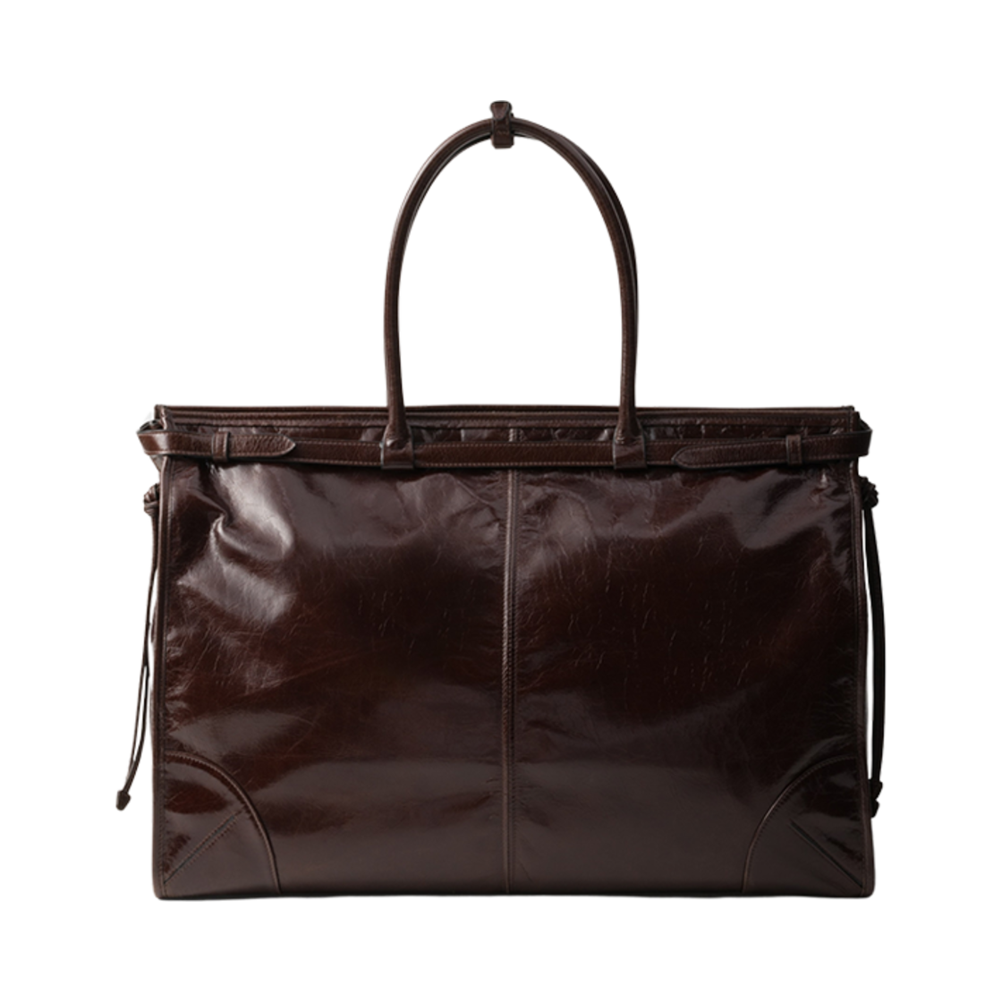 프라다 레더 토트백 다크 브라운(Prada Leather Tote Bag Dark Brown) - 2