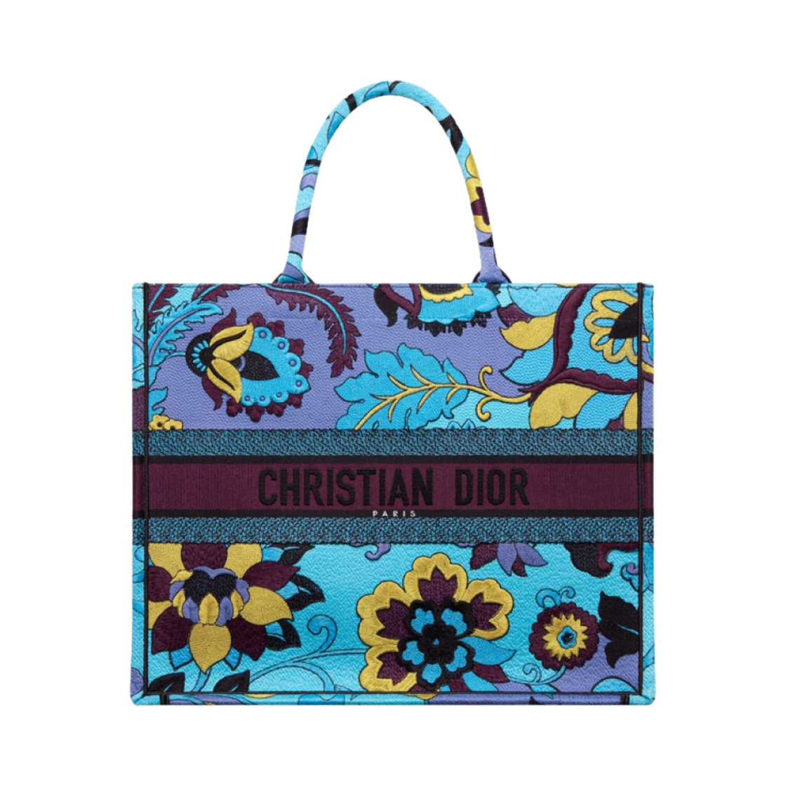 디올 라지 디올 북 토트백 셀레스티얼 블루 쟈뎅 인디엔 자수(Dior Large Dior Book Tote Celestial Blue Jardin Indien Embroidery) - 1