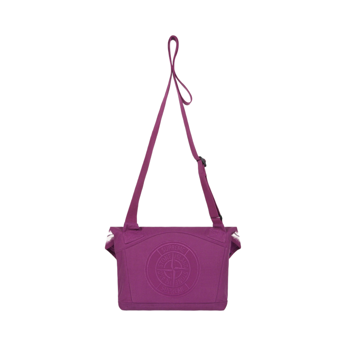 슈프림 x 스톤 아일랜드 스트라이프 메신저백 퍼플 - 22SS(Supreme x Stone Island Stripe Messenger Bag Purple - 22SS) - 3