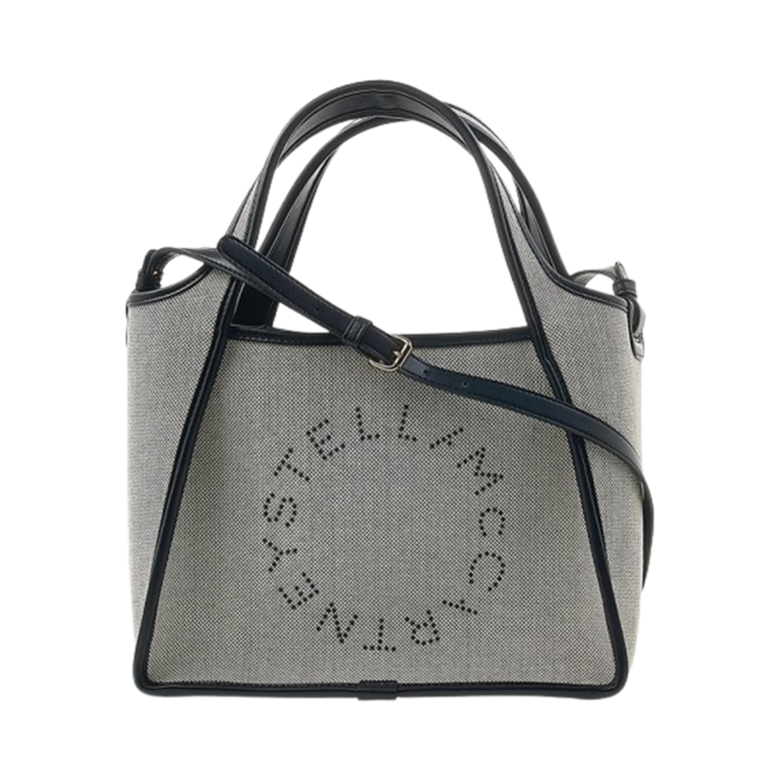 513860WP01381000 Stella McCartney Logo Detail Shoulder Bag Black Grey