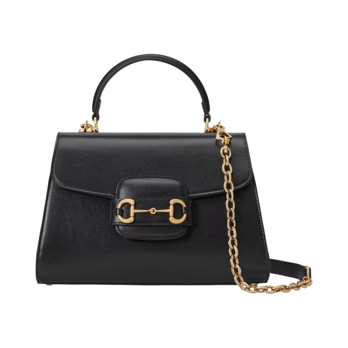 구찌 홀스빗 1955 미디움 핸들백 블랙(Gucci Horsebit 1955 Medium Handle Bag Black) - 1