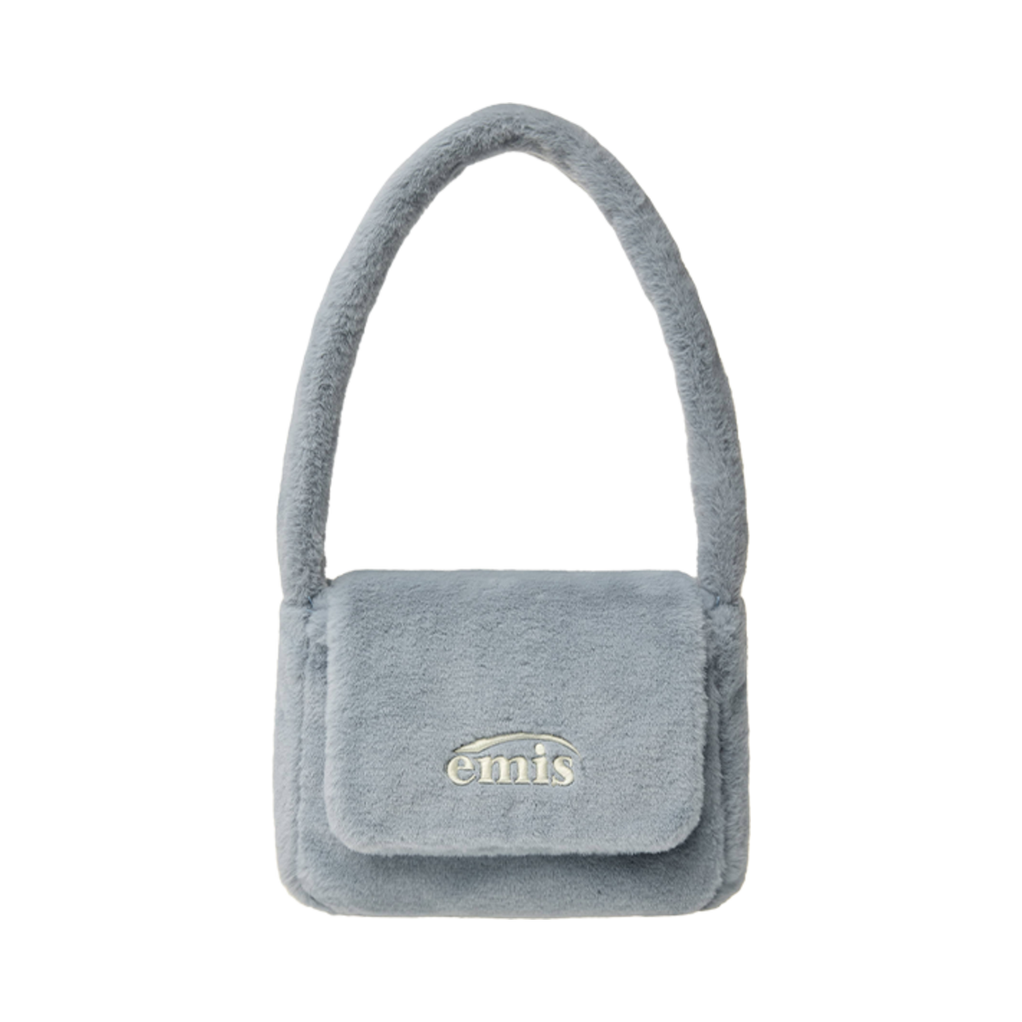 - Emis Fur Square Flap Bag Sky Blue