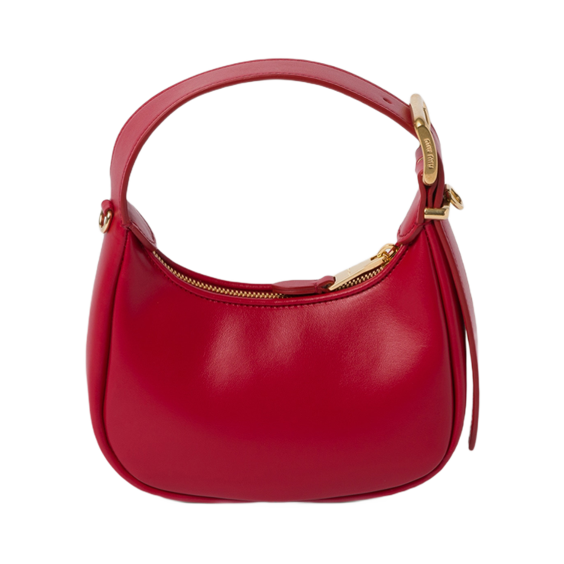 미우 미우 레더 호보백 숄더백 레드(Miu Miu Leather Hobo Bag Red) - 2